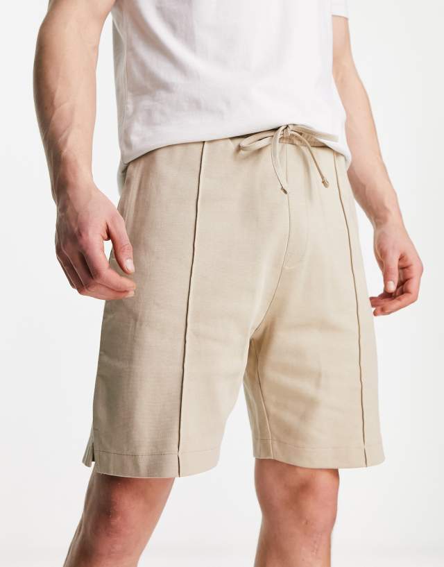 Bershka jersey short in stone