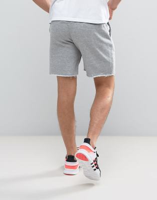 raw hem sweat shorts