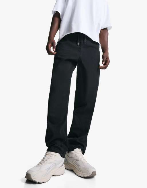 Bershka Jogger jeans in black