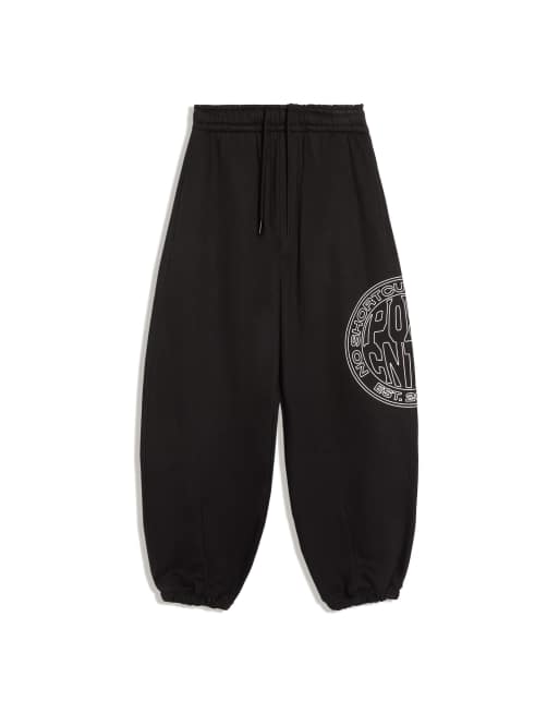 Bershka Jogger mit seitlichem Print in Schwarz, 2 von 2