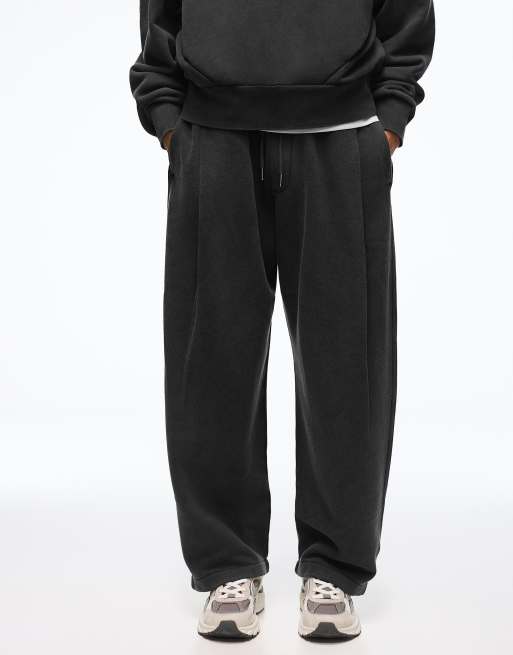 Bershka - Joggers a palloncino lavaggio nero con pieghe, 5 di 7