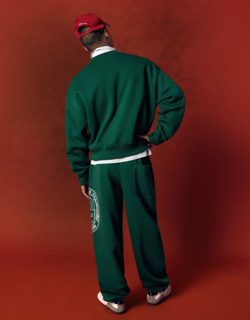 Bershka joggers med tryck i grönt, 3 av 5
