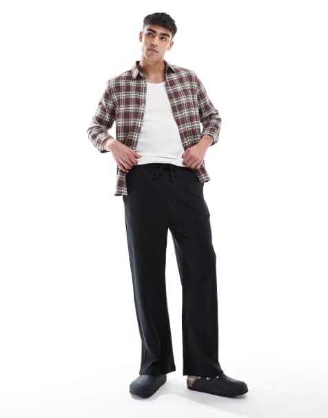 Bershka - Joggers neri a fondo ampio - view 1