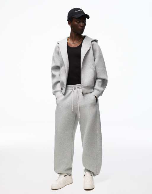 Bershka - Joggers tecnici a palloncino grigio chiaro, 6 di 7