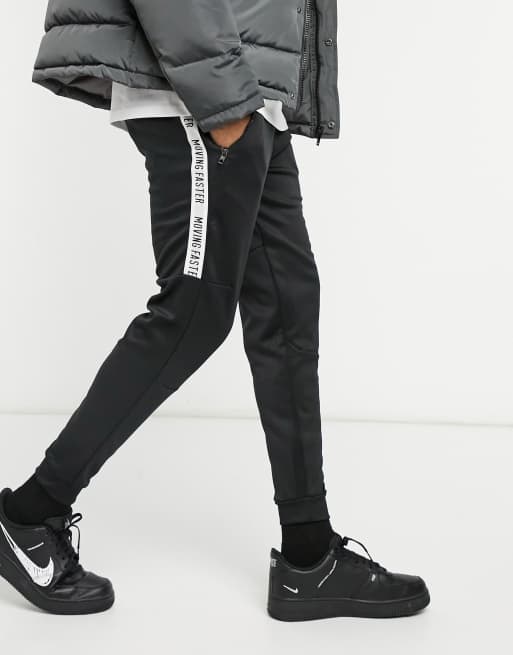 Bershka joggers with taping in black scuba ASOS