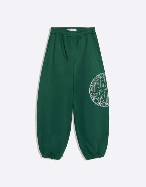 Bershka jogging à imprimé latéral vert, 5 de 5