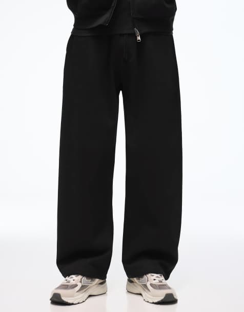 Bershka - Joggingbroek met ballonpasvorm in zwart - view 1