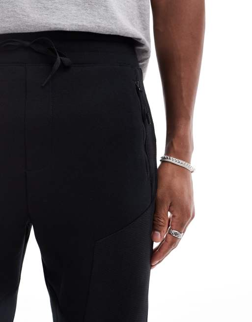 Bershka - Joggingbroek met panelen in zwart, 5 van 5