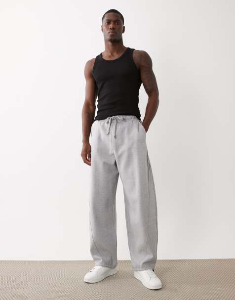 Bershka - Joggingbroek met wijde pasvorm en ballonpijpen in lichtgrijs - view 1