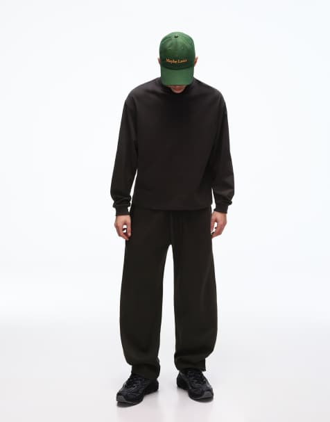 Bershka - Joggingbroek met wijde pasvorm en ballonpijpen in zwart - view 1