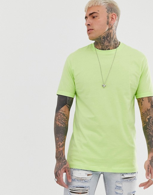 Bershka Join Life loose fit t-shirt in neon green