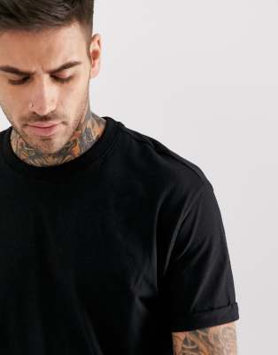 plain black loose t shirt