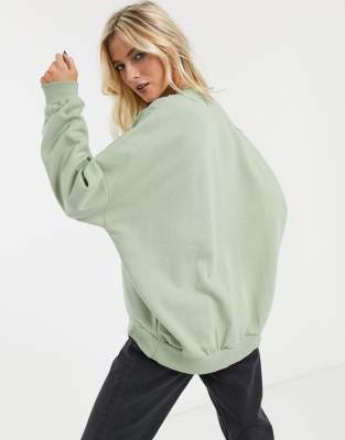 sage green sweatshirt