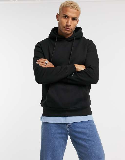 Bershka join life pocket hoodie in black