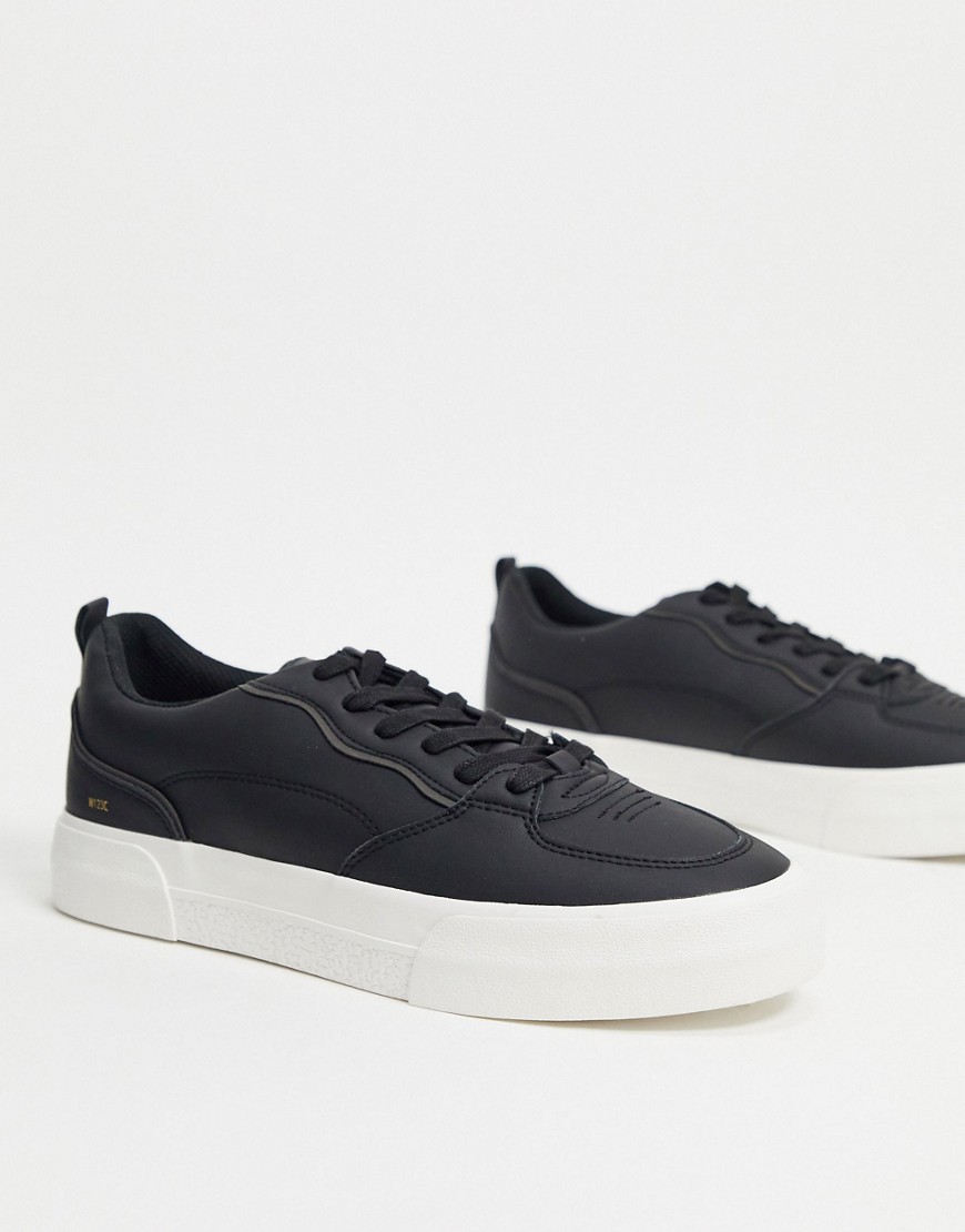 Bershka Join Life trainers in black with white sole