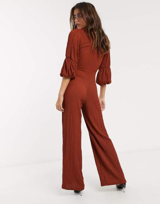 Bershka store red jumpsuit