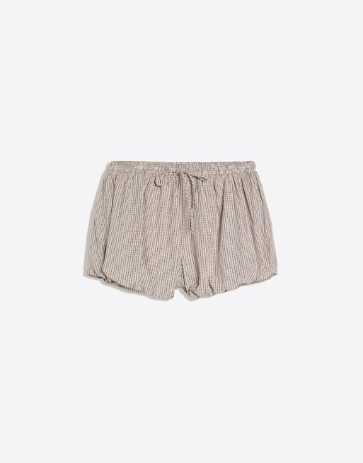 Bershka - Jupe-short bouffante en popeline - Beige, 5 de 5