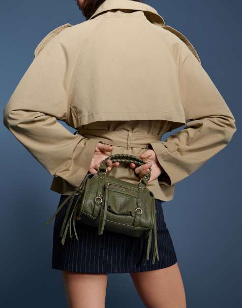 Bershka – Kakifärgad, liten bowlingväska - view 1