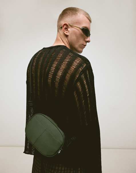 Bershka - Kakigrøn crossbody-taske i tech-stof - view 1