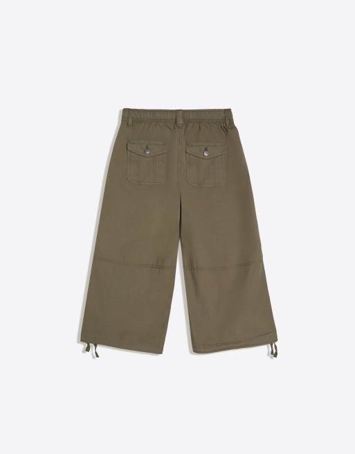 Bershka - Kakigrønne capri-bukser, 6 af 6