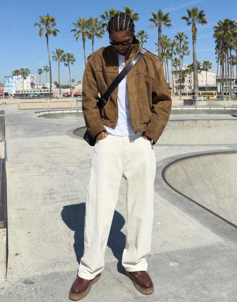 Bershka – Kamelbrun jacka i mockaimitation - view 1