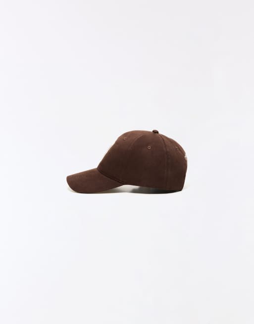 Bershka – Kappe in Braun mit Aufnäher, 2 von 5