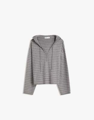 Bershka - Kapuzenpullover in Grau