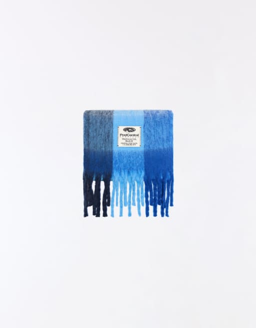 Bershka karierter Schal in Blau, 5 von 5
