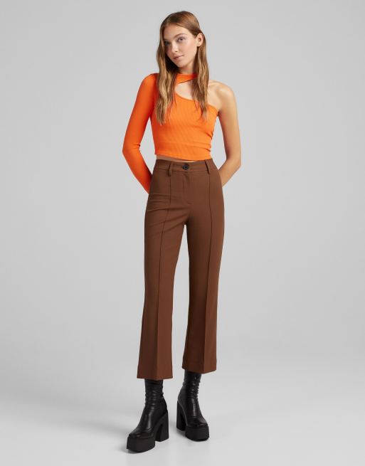 Kick flare trousers with vent - Trousers - Women