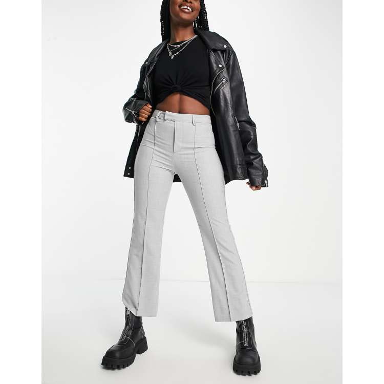 Kick flare trousers with vent - Trousers - Women