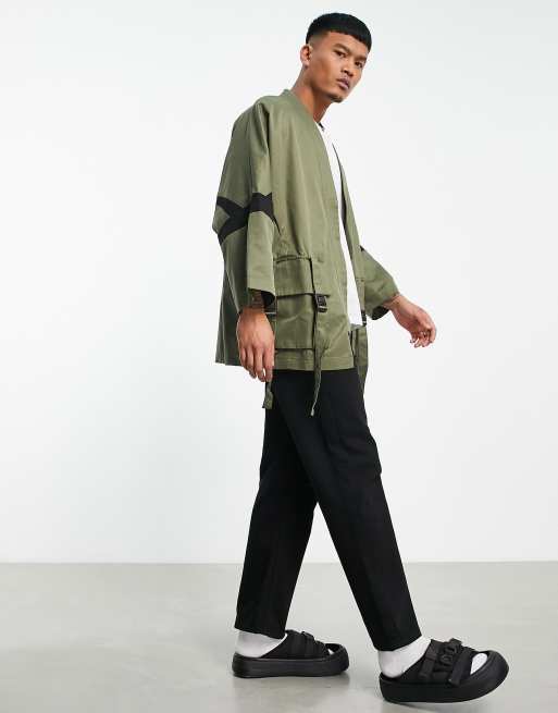 Khaki clearance kimono jacket