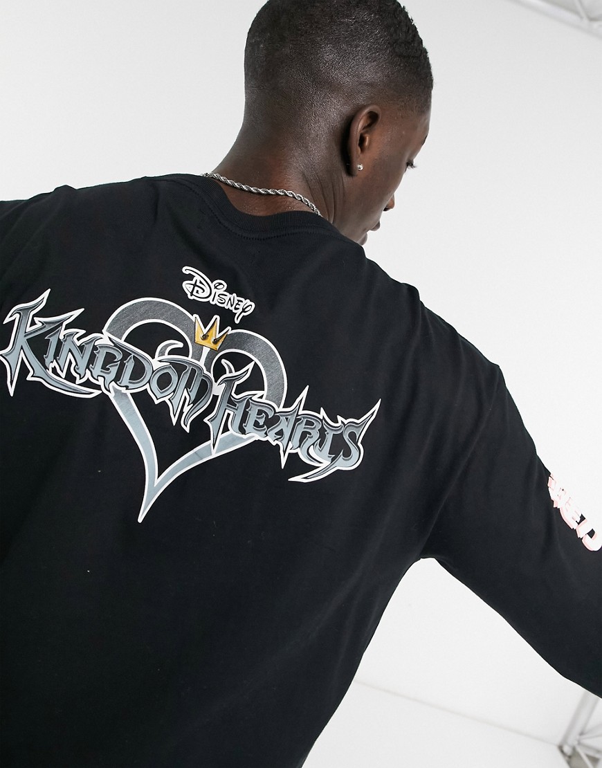 Bershka Kingdom Hearts long sleeve t-shirt in black