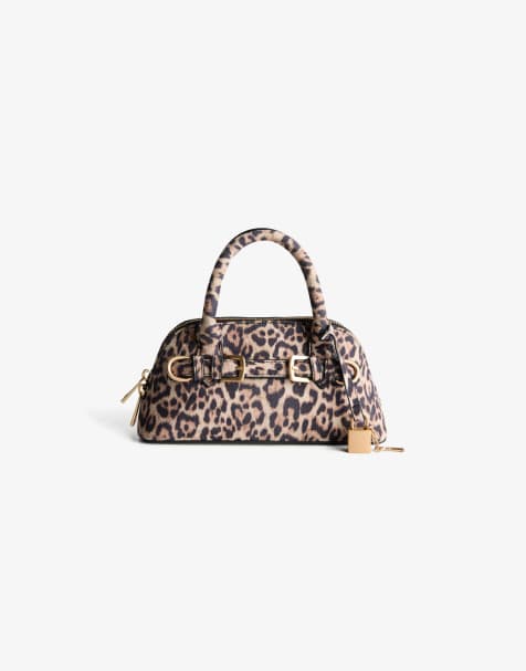 Bershka – Kleine Tasche aus Kunstleder in Braun - view 1