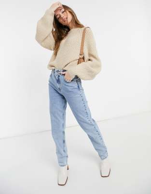 beige crew neck sweater