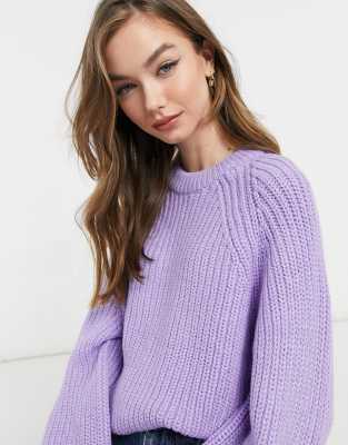 purple crew neck jumper