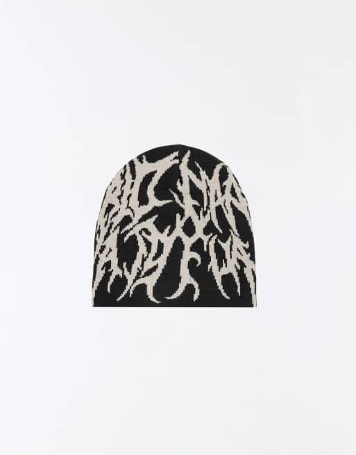 Bershka Knitted beanie in black, 3 of 5