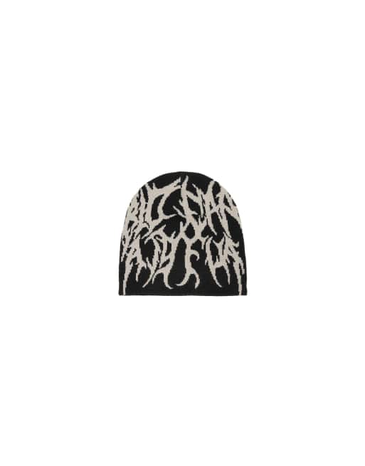 Bershka Knitted beanie in black, 5 of 5