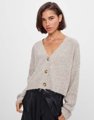 ladies oatmeal cardigan