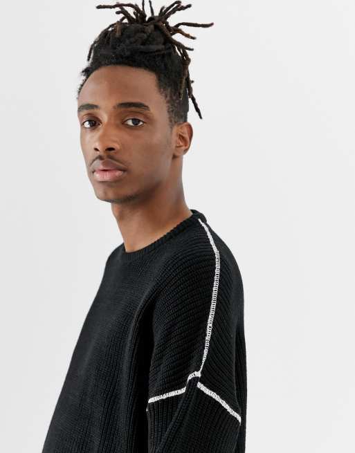 Black and outlet white jumper mens