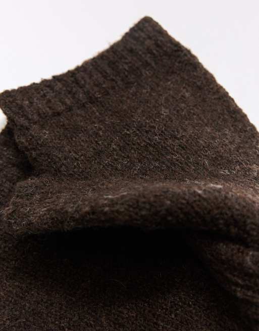 Bershka Knitted mittens in brown, 2 of 5