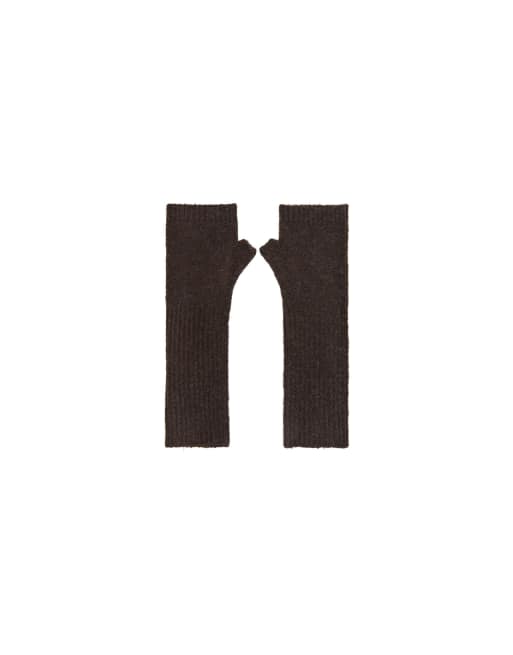 Bershka Knitted mittens in brown, 5 of 5