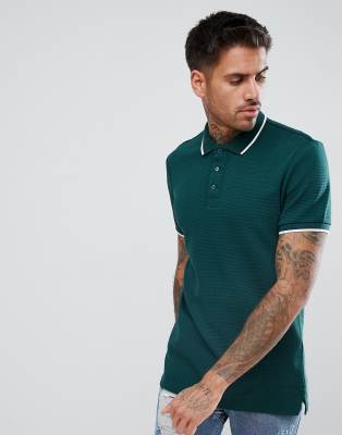 bottle green polo shirt