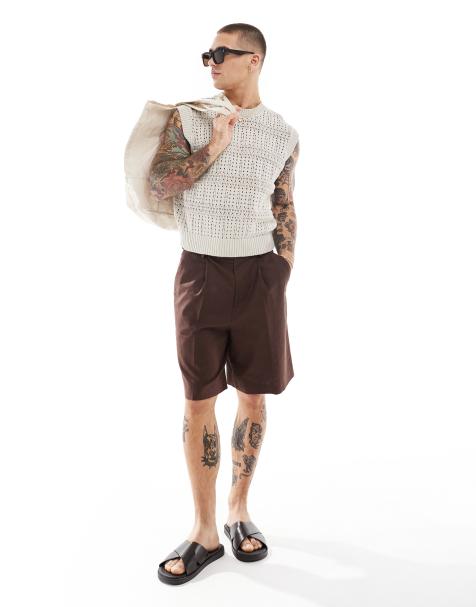 Bershka knitted sweater vest in grey - view 1