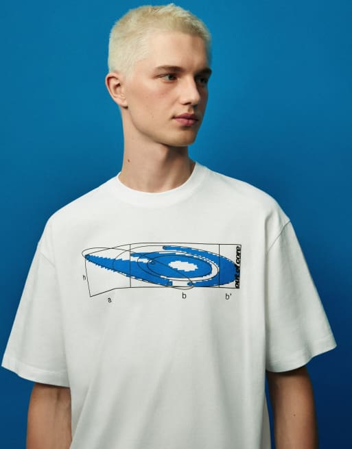 Bershka kortærmet relaxed fit, hvid, 4 af 6