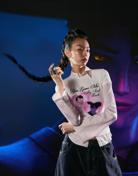 Bershka - Kpop Demon Hunters - Pink T-shirt med korte ærmer og print - view 1