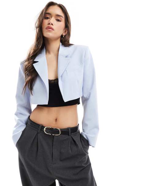 Bershka – Krótka marynarka w kolorze jasnoniebieskim - view 1