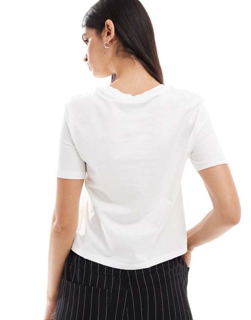 Bershka – Krótki i obcisły T-shirt z nadrukiem „London Disco“, 4 z 4