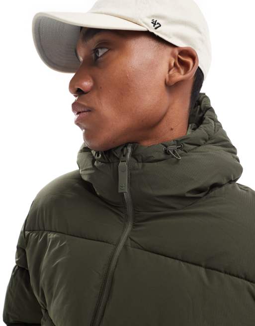 Bershka – Kurtka ocieplana z kapturem w kolorze khaki , 2 z 4