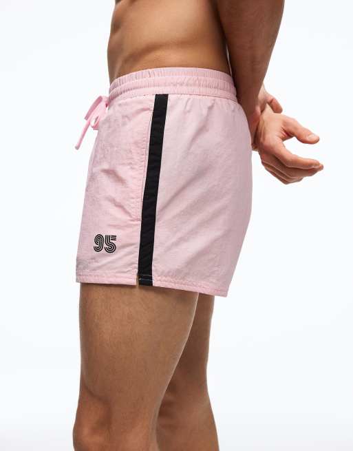 Bershka – Kurzer Retro-Badeanzug in Rosa, 2 von 4