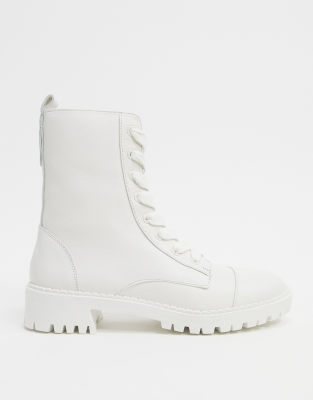 bershka white boots